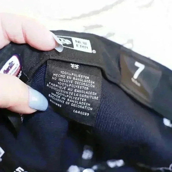 Atlanta Braves Multi Logo 59Fifty Fitted Hat Blue Size 7 Official On-Field Cap - Picture 10 of 10